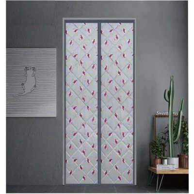 Magnetic Thermal Insulated Door Curtain-Specifically for Cross-Border Weatherproofing Oxford Material Center Opening Insulation Curtain