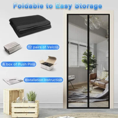  Magnetic Screen Door Curtain for Anti Mosquito Window Screen Mesh Net Curtain