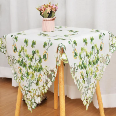  PVC Embossing Tablecloth with Flannel Backing