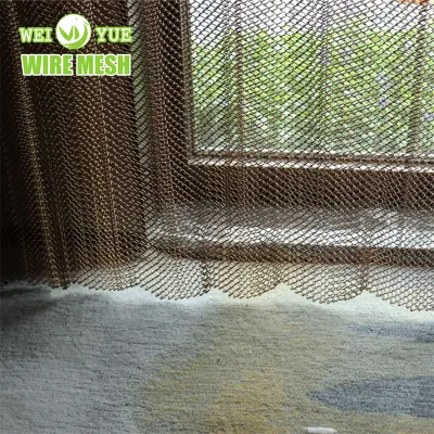 Sample Customization Aluminum Color Metal Curtain Mesh for Ceiling Decoration Metal Mesh