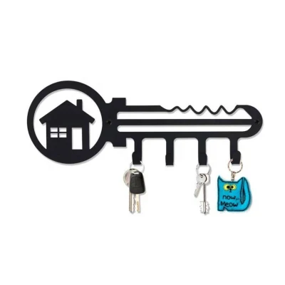  Multifunction Novelty Custom Black Key Holder Hanger Wall Mounted Storage Hook