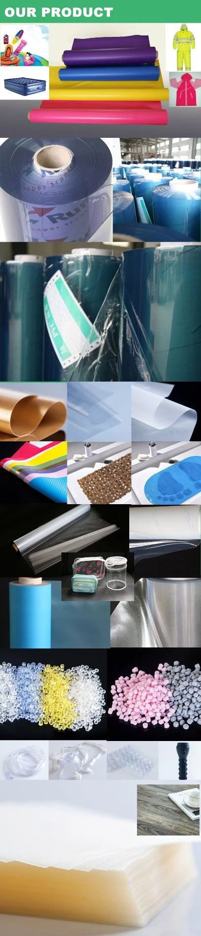 2.2mm Thickness Soft Super Transparent PVC Lamination Film for Door Curtain