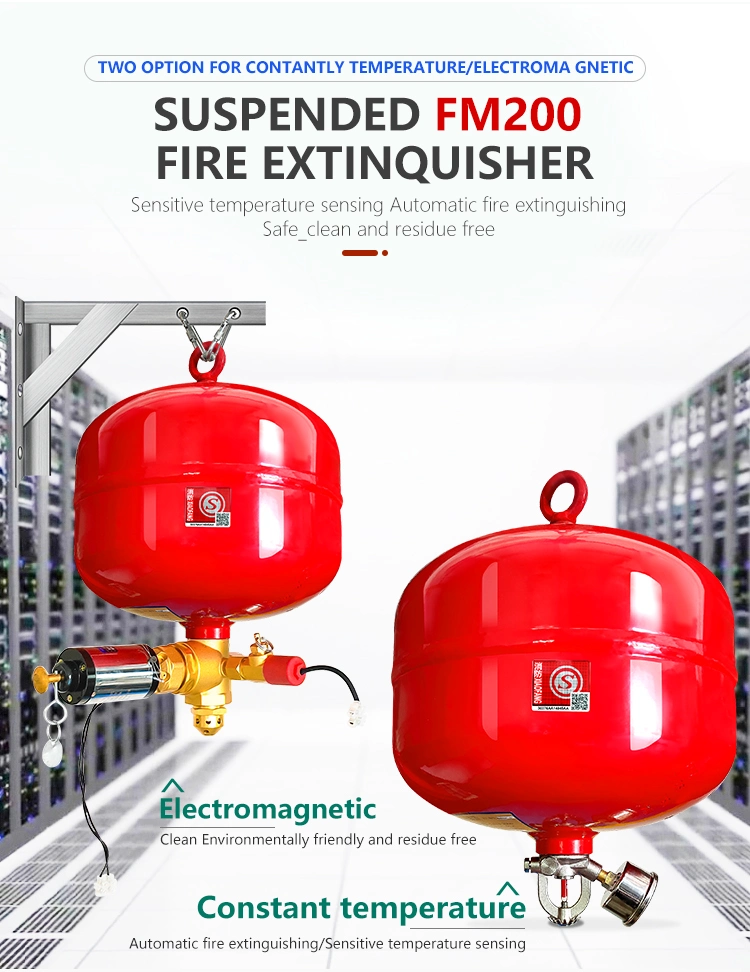 Hanging Hfc-227ea Fire Extinguisher for Server Room Fire Suppression System