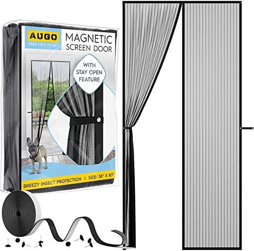 Fine Mesh Magnetic Anti Insect Fly Soft Polyester Screen Door