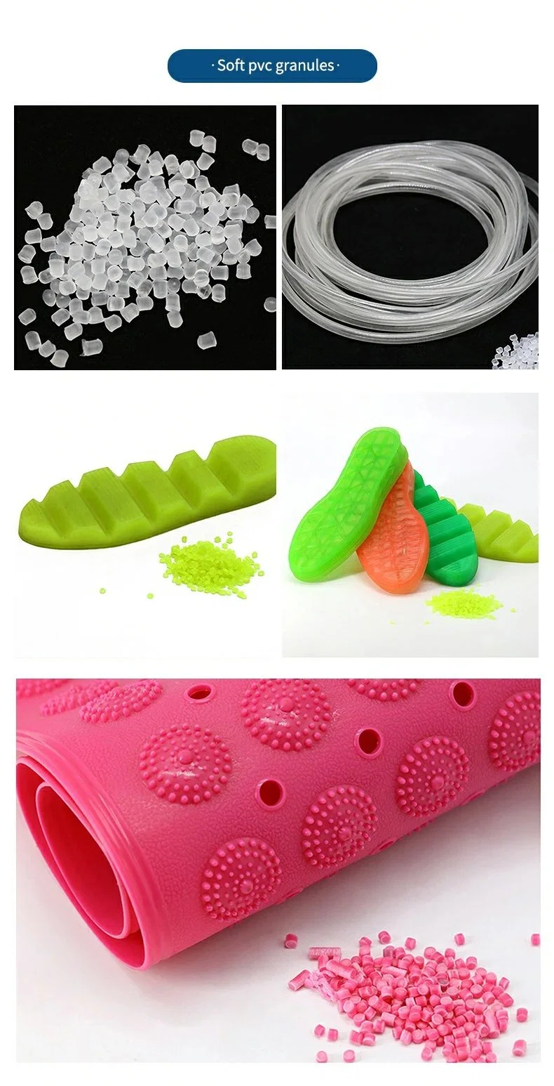 Virgin Plastic Hardness 55-70 Soft PVC Granules PVC Foam Granules for Shoes Boots