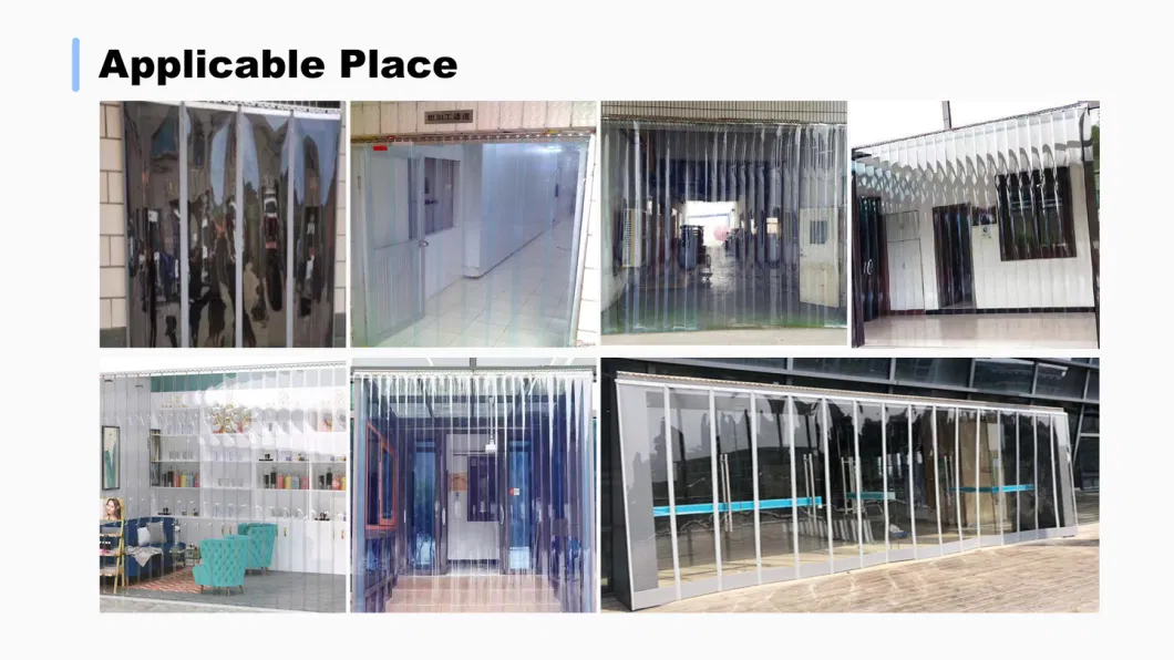 Flexible Transparent Cold Room Plastic Sheets Magnetic PVC Curtain