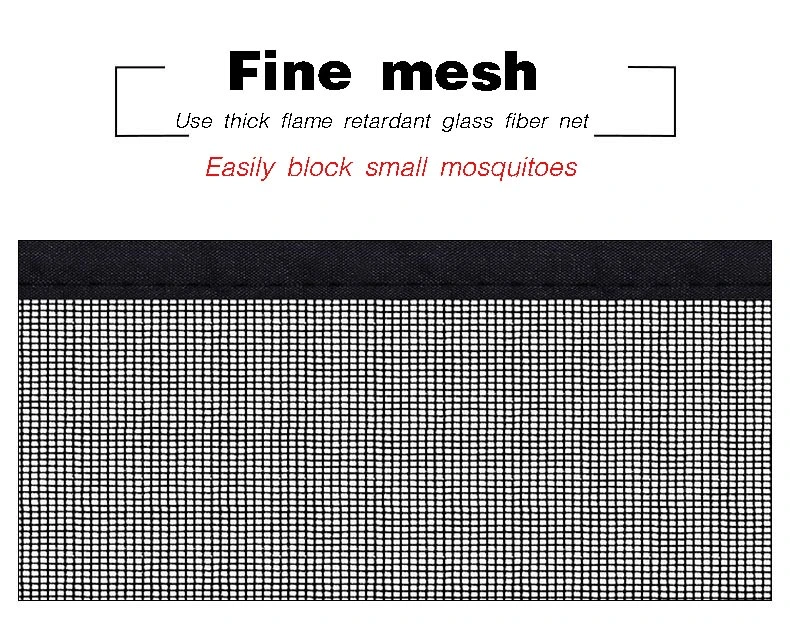 Isolated From Mosquitoes Magnetic Screen Door Curtain Fire Retardant Glass Fiber Screen Door Curtain