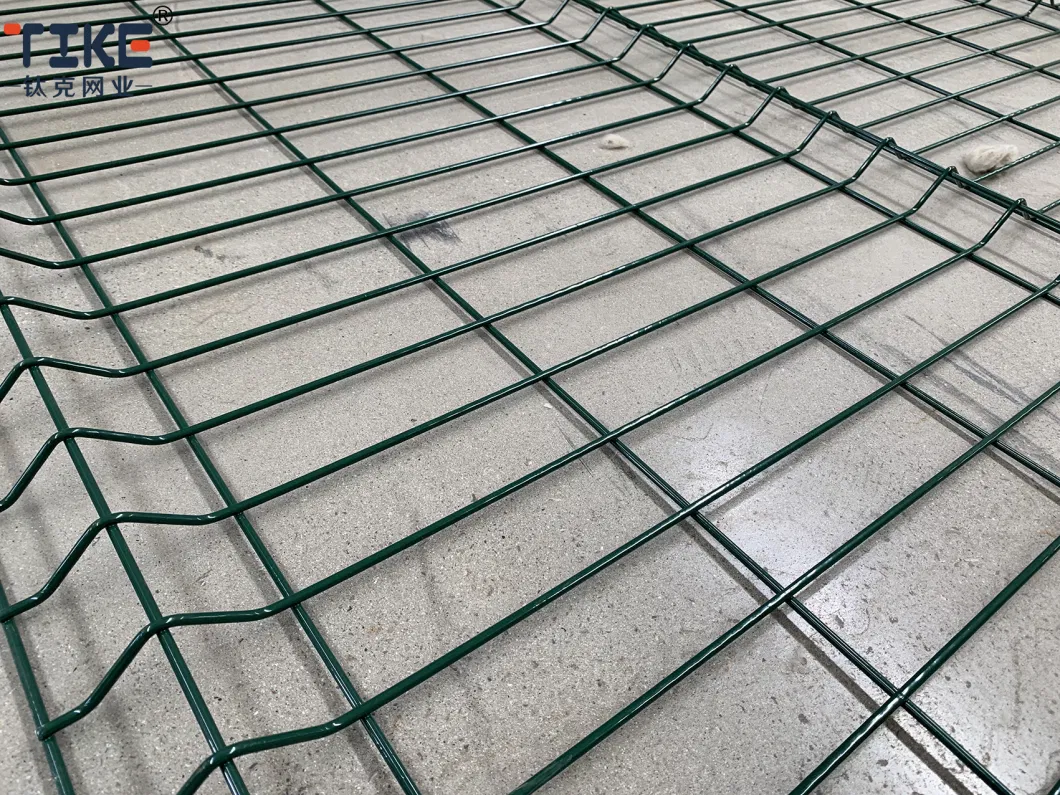 High Security 3 D Wire Mesh PVC Curved Wire Mesh Fence Panel