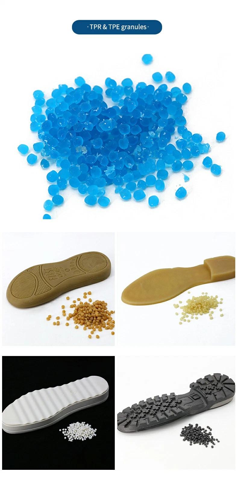 Virgin Plastic Hardness 55-70 Soft PVC Granules PVC Foam Granules for Shoes Boots