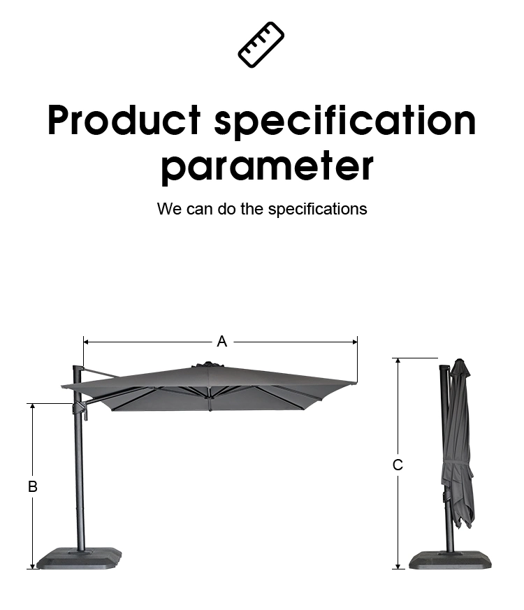 Hot Sale High Quality Restaurant Sun Big Size Shade Cantilever Custom Branded Outdoor Garden Parasol Patio Umbrellas