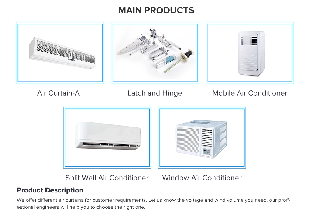 Classical Ultrathin Cross Flow Maintain Consistent Internal Temperature Air Curtain