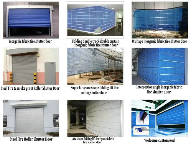 Special Fire Rated Rolling Shutter Door Roller Shutter of Inorganic Cloth Materials