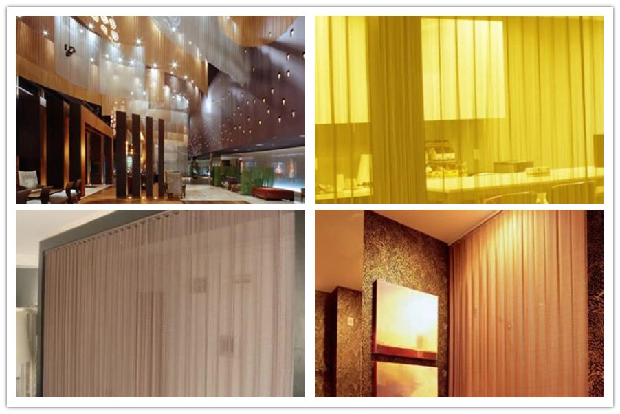 Sample Customization Aluminum Color Metal Curtain Mesh for Ceiling Decoration Metal Mesh