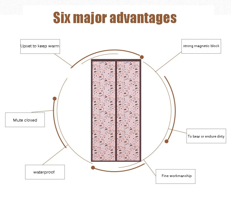 Magnetic Thermal Insulated Door Curtain-Specifically for Cross-The Sample for Free-Hands Free