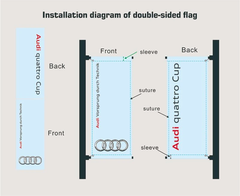 Metal Street Light Pole Advertising Banner Hanging System (BT-BS-055)