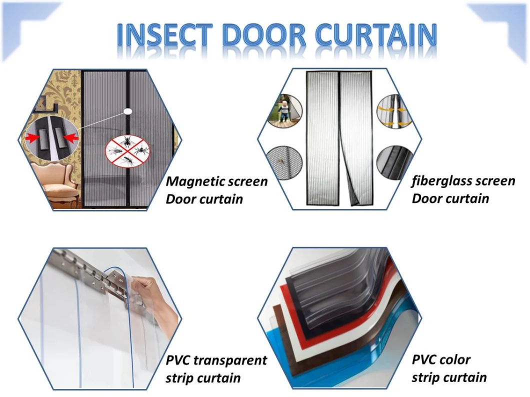 Clear PVC Strip Transparent / Colored Mosquito Net Door Strip Curtain