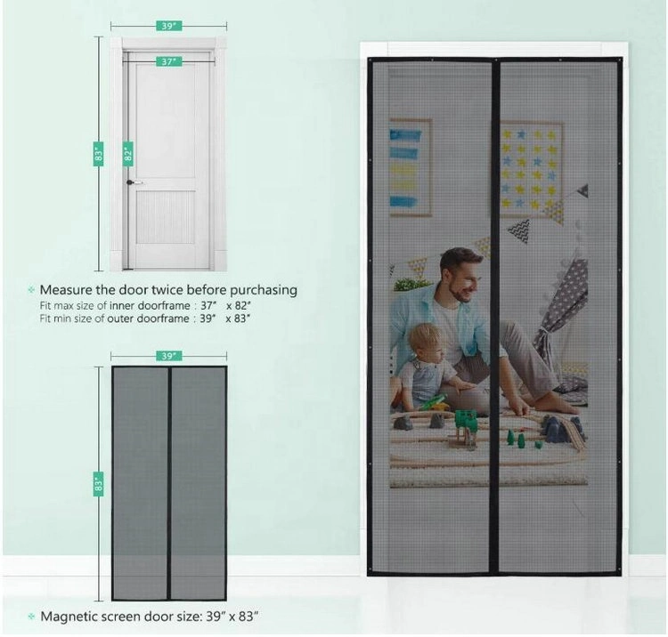 Mosquito Net Fly Mesh Pet Waterproof Window Screen Curtain Door Sale Magic Painting Anti Magnetic Packing Insect Color