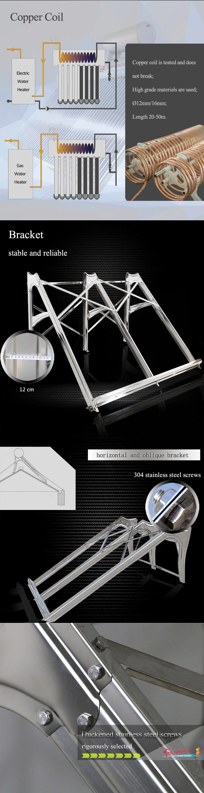 Balcony Hanging Split Flat Plate Solar System