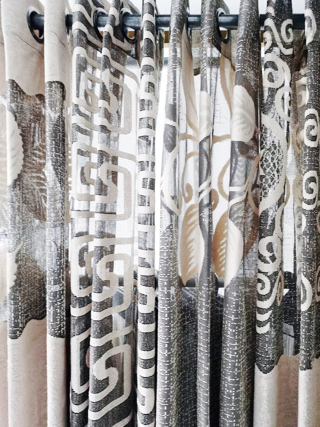 Popular Top Cheap Latest Curtain Designs of Jacquard Knit Curtain Fabric