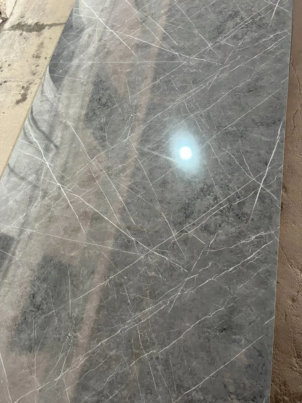 Custom Size 3mm 1220mm*2440mm Waterproof Marble Wall Panel PVC UV Plastic Sheet