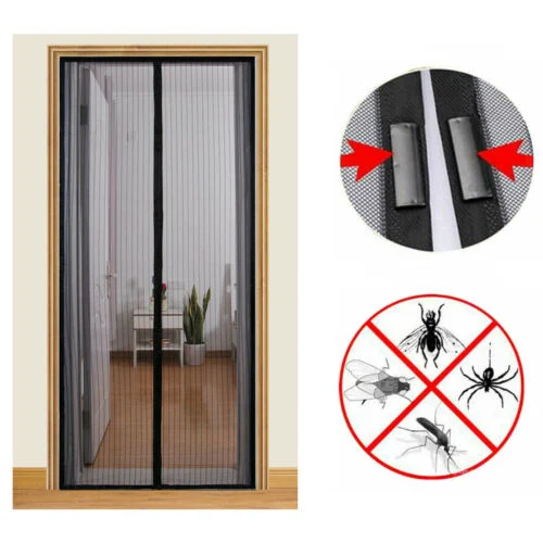 Auto-Close Custom Size Mesh Door Polyester Magnetic Screen Door with Magnets