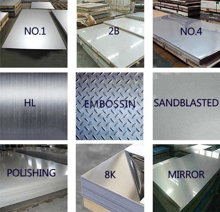 Customized Surface 4K 8K Hl No4 2b Ba PVC Coated SUS304 316 321 310S Cold Hot Rolled 1mm 1.5mm 3mm Stainless Steel Plate Sheet