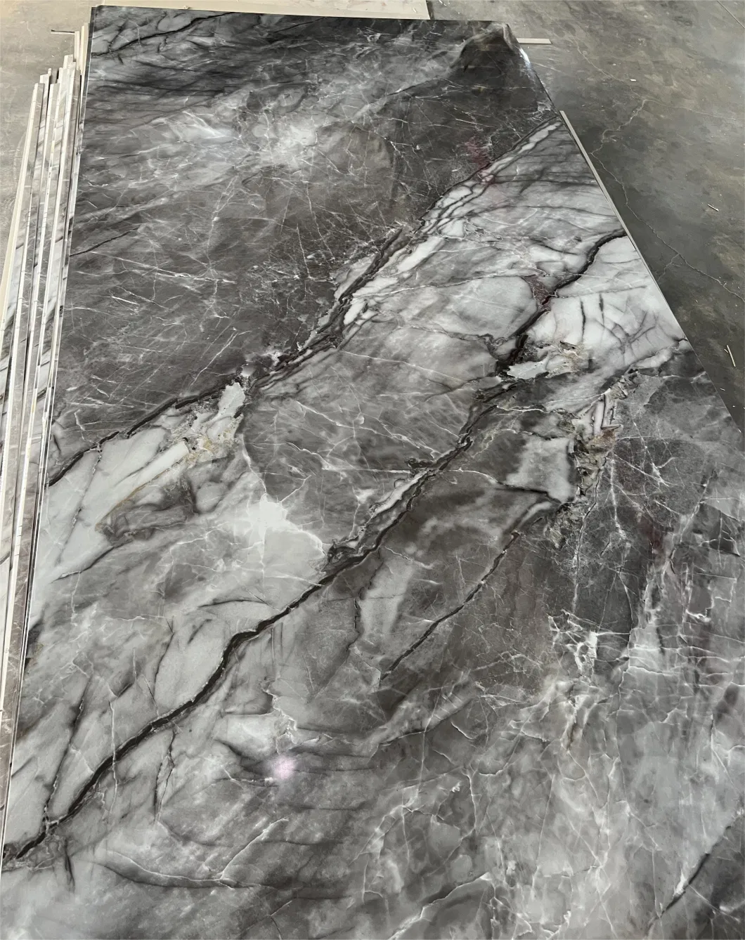 Custom Size 3mm 1220mm*2440mm Waterproof Marble Wall Panel PVC UV Plastic Sheet