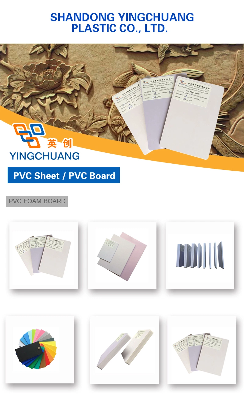 Factory Price Plastic Board 18mm 0.5-0.65D White PVC Foam Sheet for Furniture Cabinet Construction