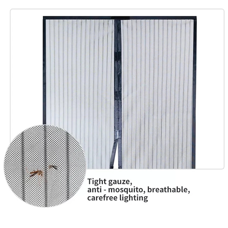 Magnetic Fly Screen Mesh Door Curtain for Bedroom