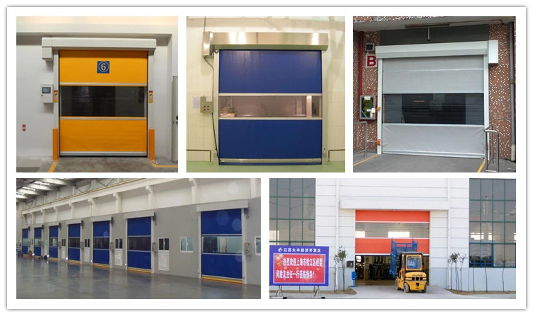 Industrial Automatic Overhead PVC Curtain High Speed Fast Acting Roller Shutter Door for Food Factory