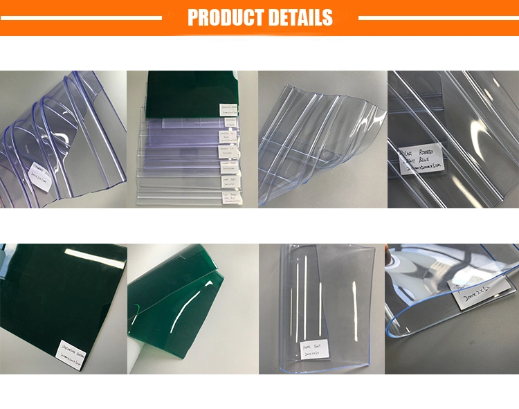 Flexible Anti-Static Clear Transparent Ribbed PVC Sheet