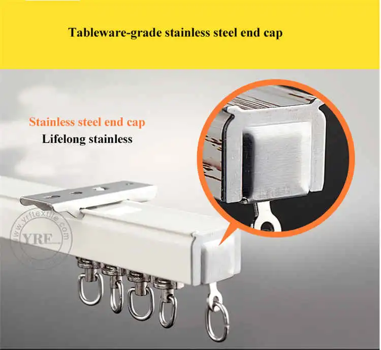 Ceiling Divider Bendable Aluminum Hospital Curtain Track Hooks