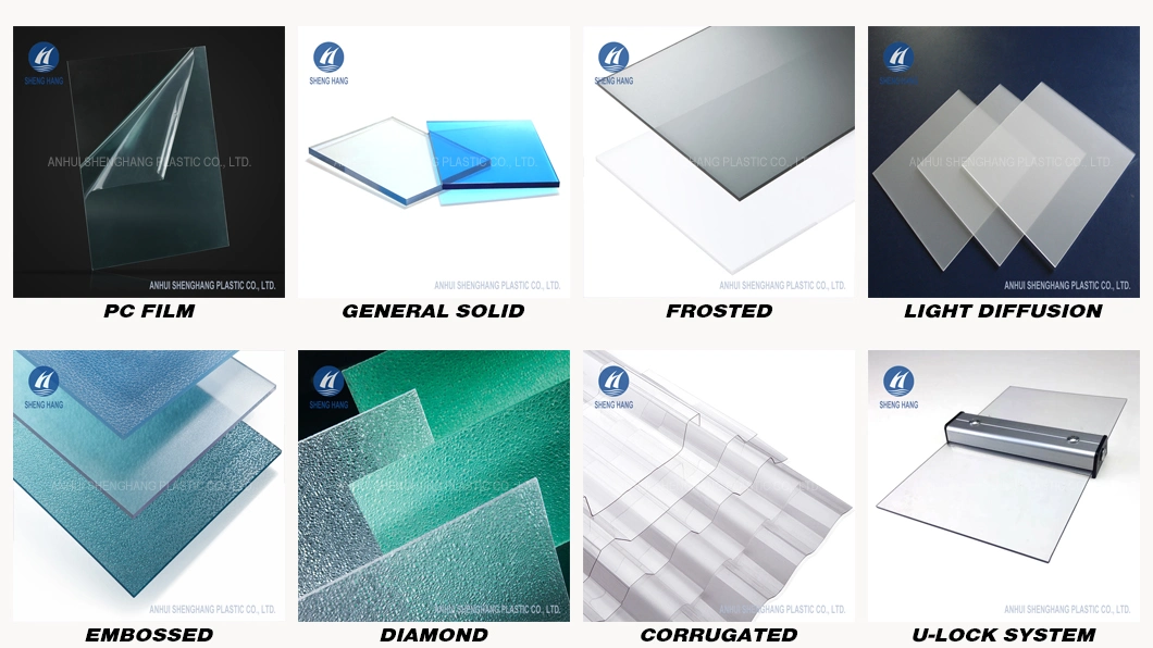 Shenghang Plastic Embossed Polycarbonate Diamond Sheet for Doors and Windows