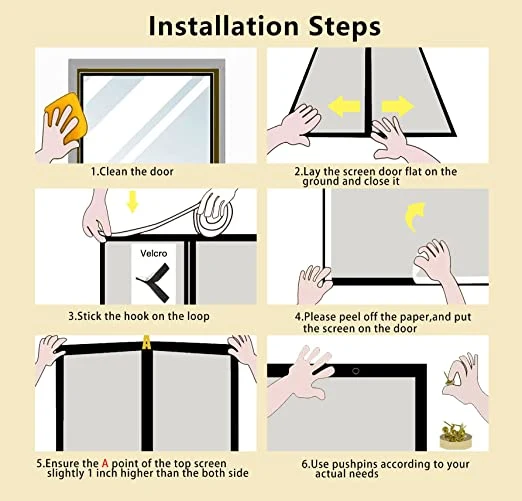 Feature Magnetic Mesh Screen Door