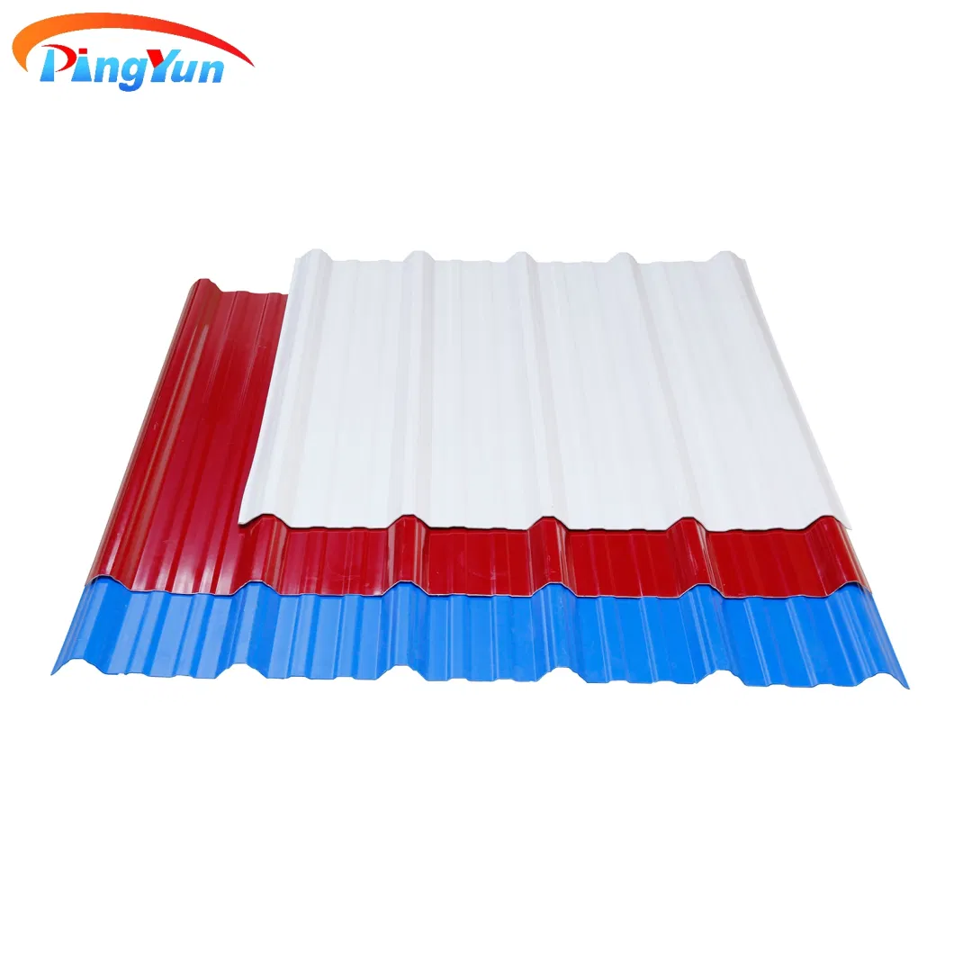 3 Layers UPVC Laminate Plastic Roof Tilesroof Panel Sheet Bulecolor Price for Wholesale