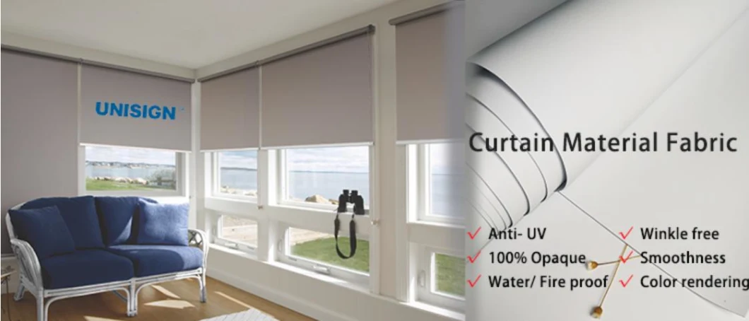 440GSM 480GSM 510GSM 540GSM Flame Retardant Blackout Fiberglass Fabric Curtain Window Blind Fabric