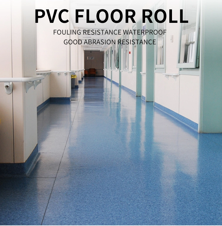 Linoleum Plastic Sheet Hospital Carpet 4m Wide Wood Style PVC Flooring Roll