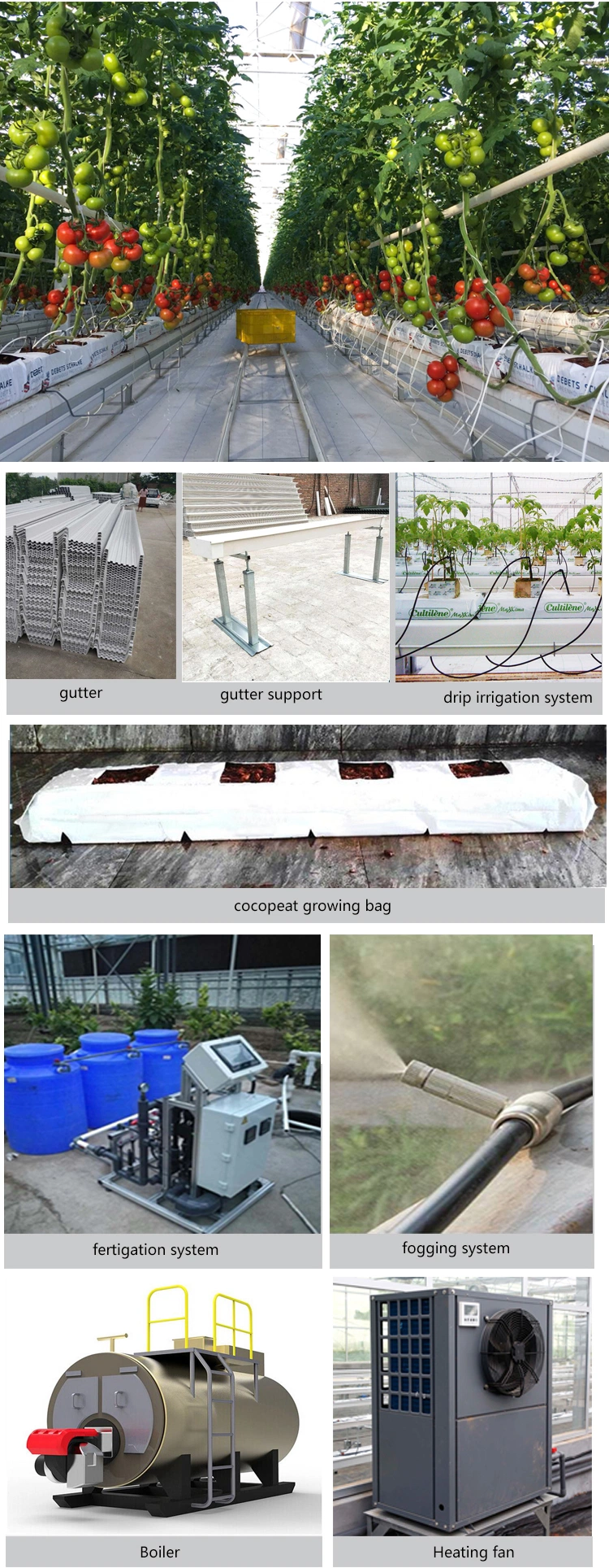 PC Greenhouse Hydroponic Systems with Hanging Systems