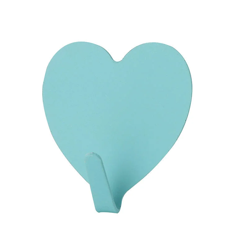 Metal Heart Shape Decorative Wall Mounted Multi-Color Bedroom Hooks Bathroom Towel Hanger