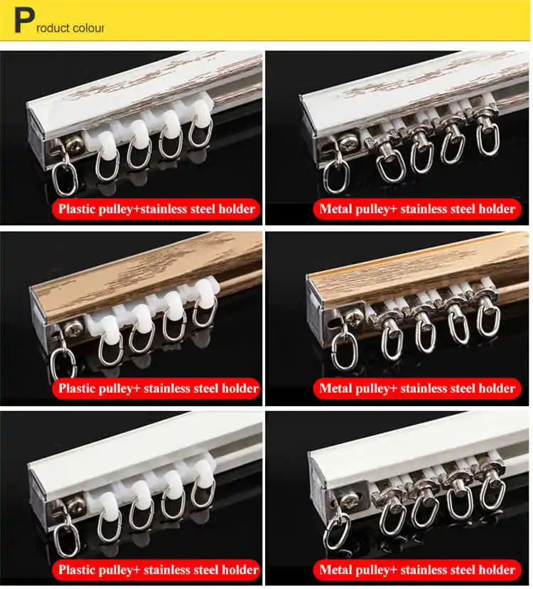 Ceiling Divider Bendable Aluminum Hospital Curtain Track Hooks