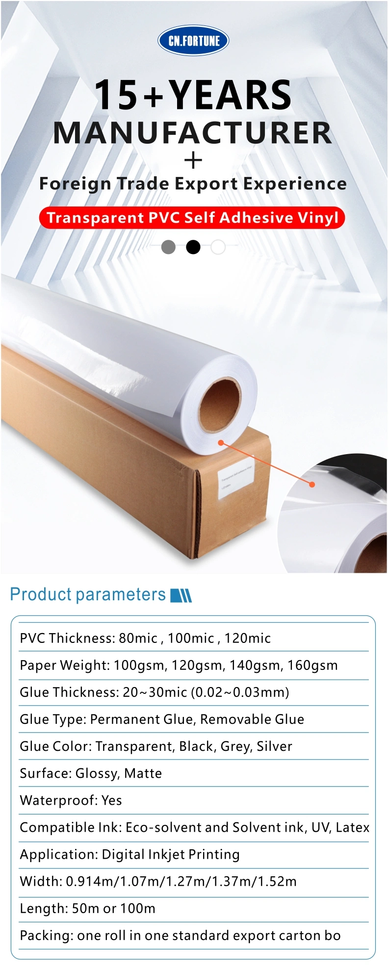 Printable Vinile Adesivo Stampabile PVC Self Adhesive Vinyl Roll Sheets Oracal Stampabile Poster Hanger Plastic