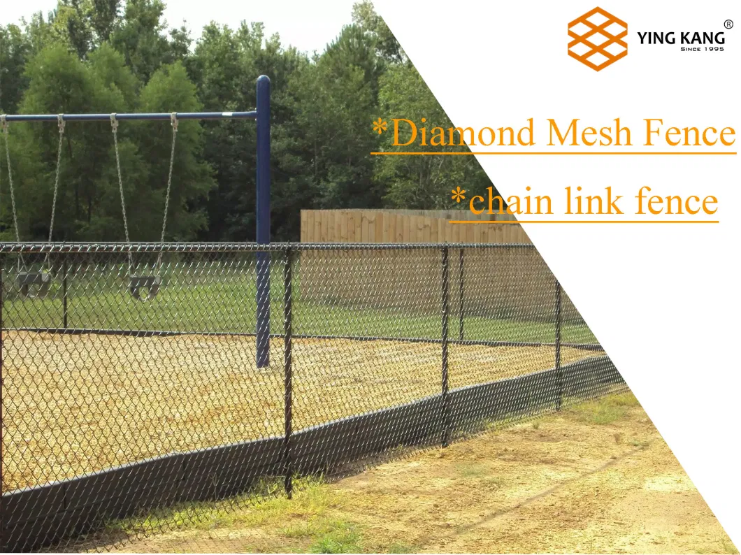 Yingkang Fence Chain Link Fence Cyclone Fence Hurricane Fence Diamond-Mesh Fence