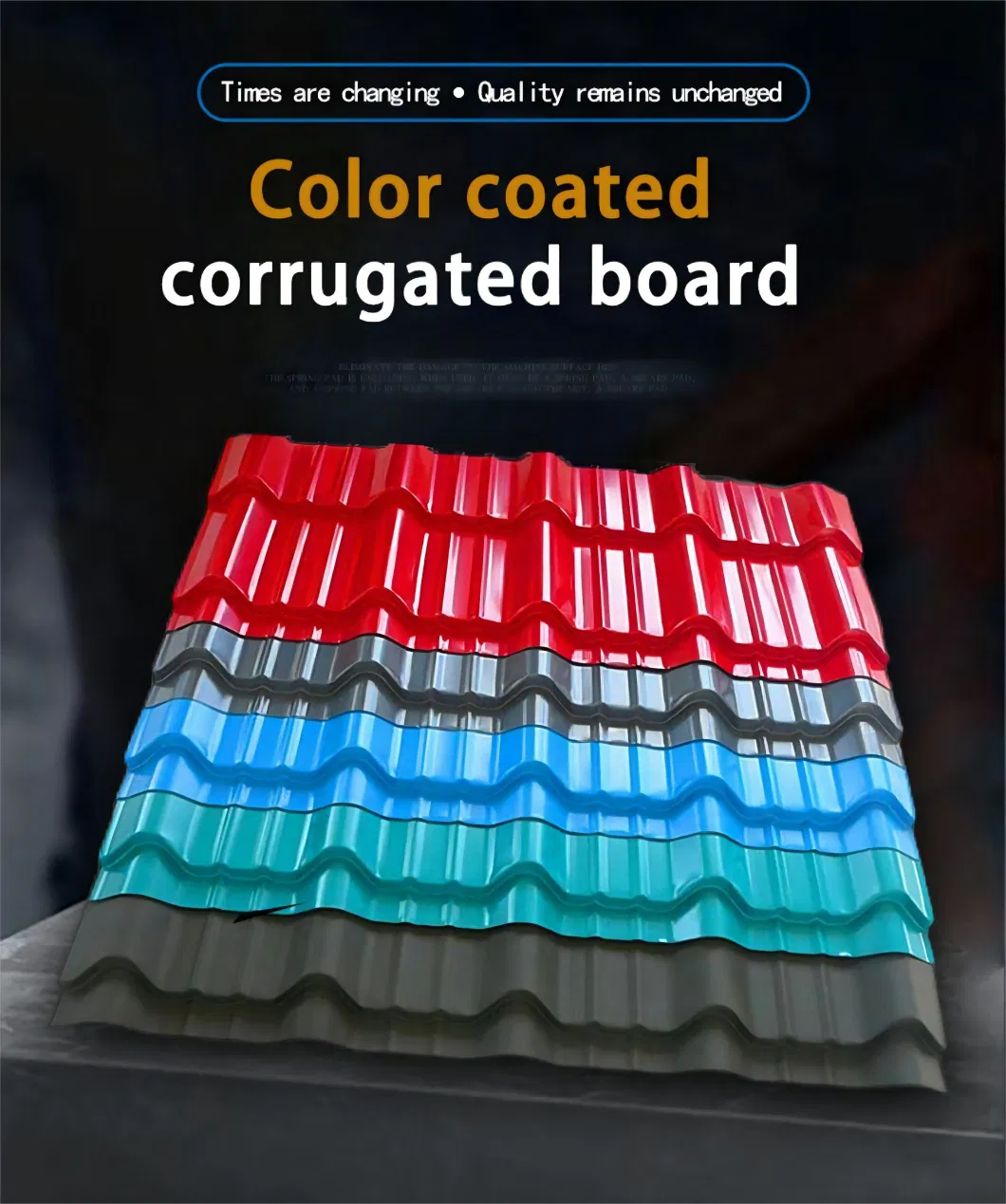 Manufacturer ASTM Ral Color PVC Roofing Color Coated Corrugated Sheet Customized