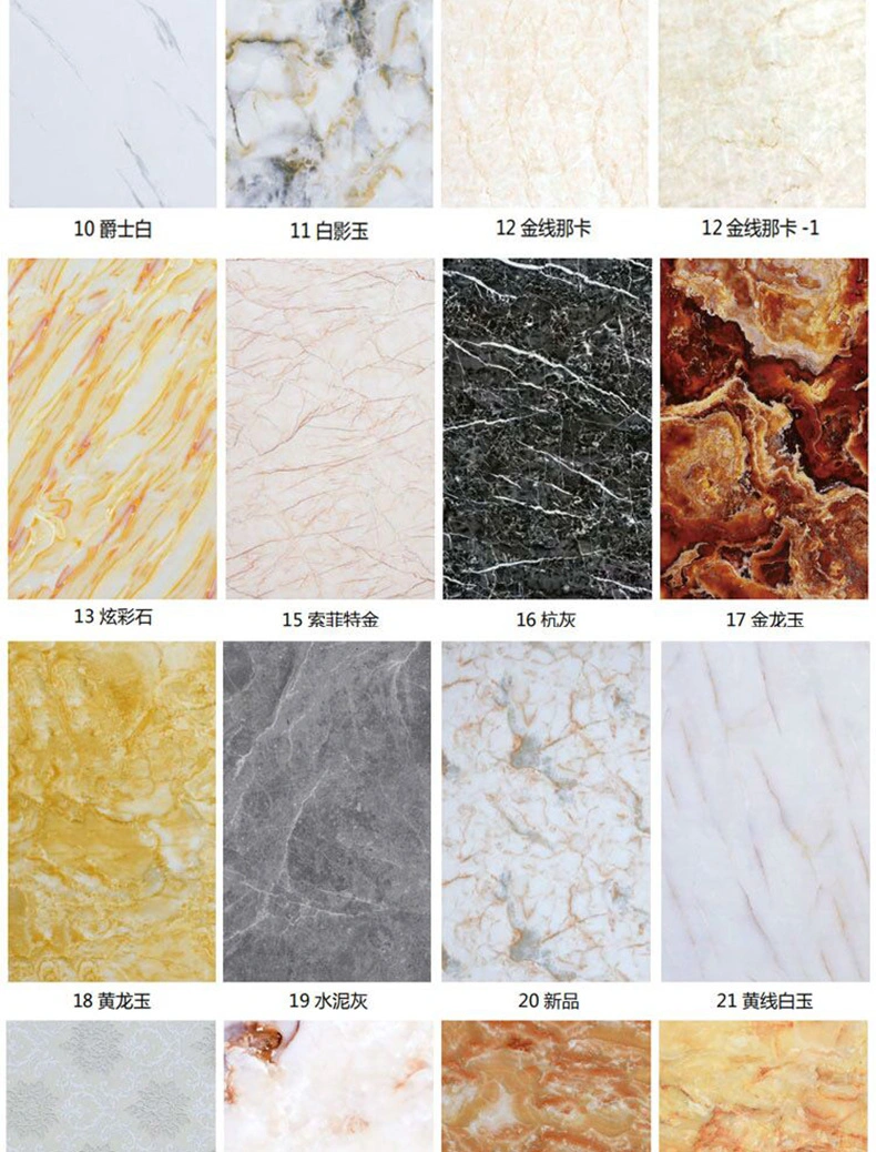 Ceiling Laminate Panel UV Coating Marble Sheet 3mm 4mm Plastic Marble PVC Sheet