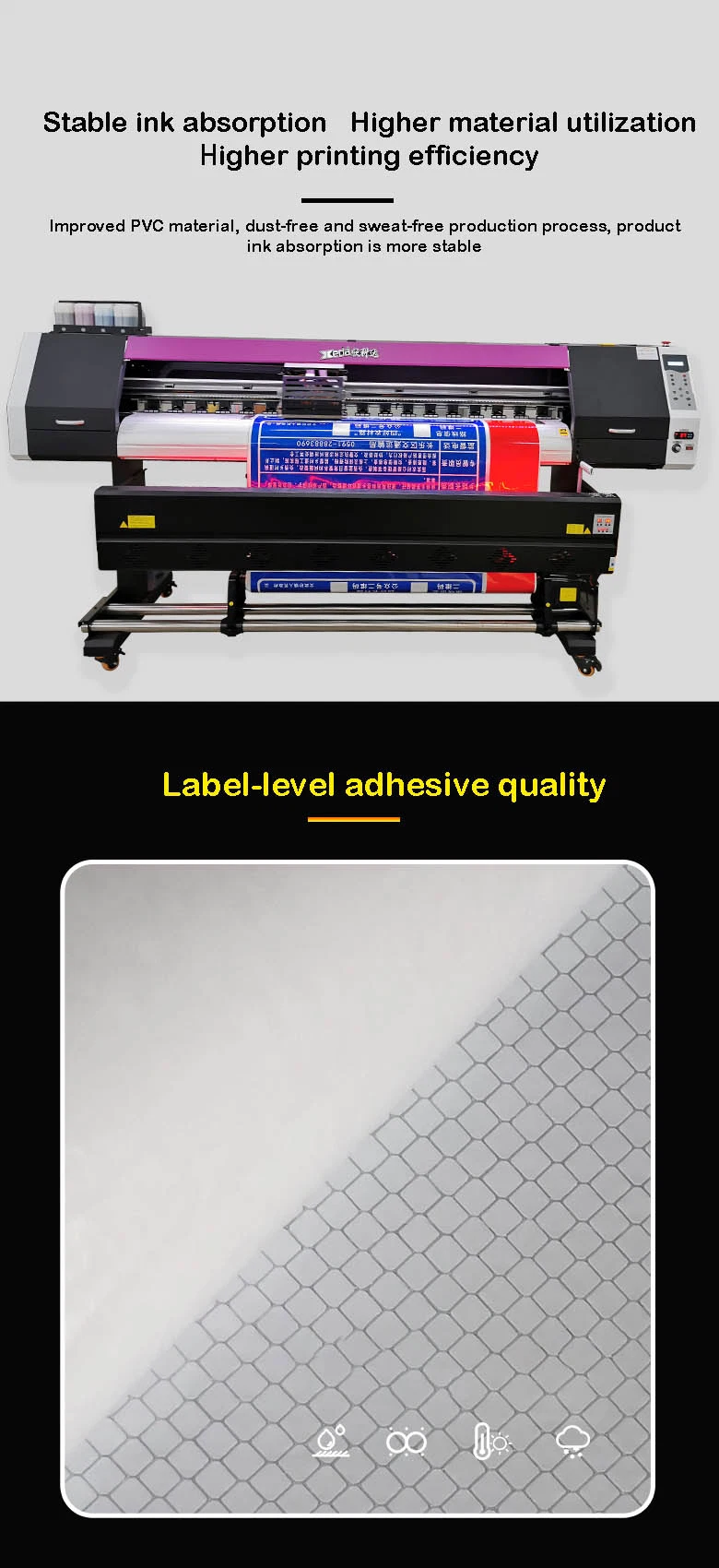 Printable Sign Self Adhesive PVC Traffic Safety Reflective Sheeting