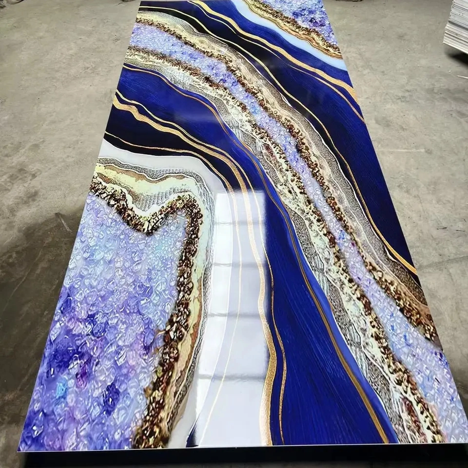 Wholesale Price High Glossy 1220*2440mm*2mm Marble PVC Sheets for Wall Decoration