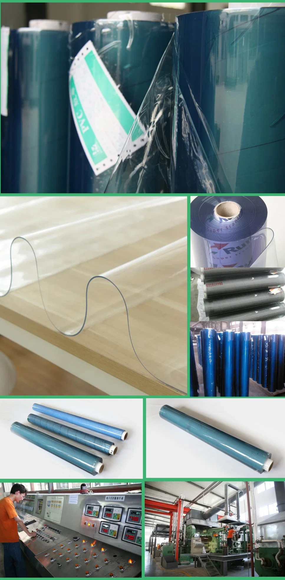 1.85mm Thickness Clear PVC Film for Office Soft Glass