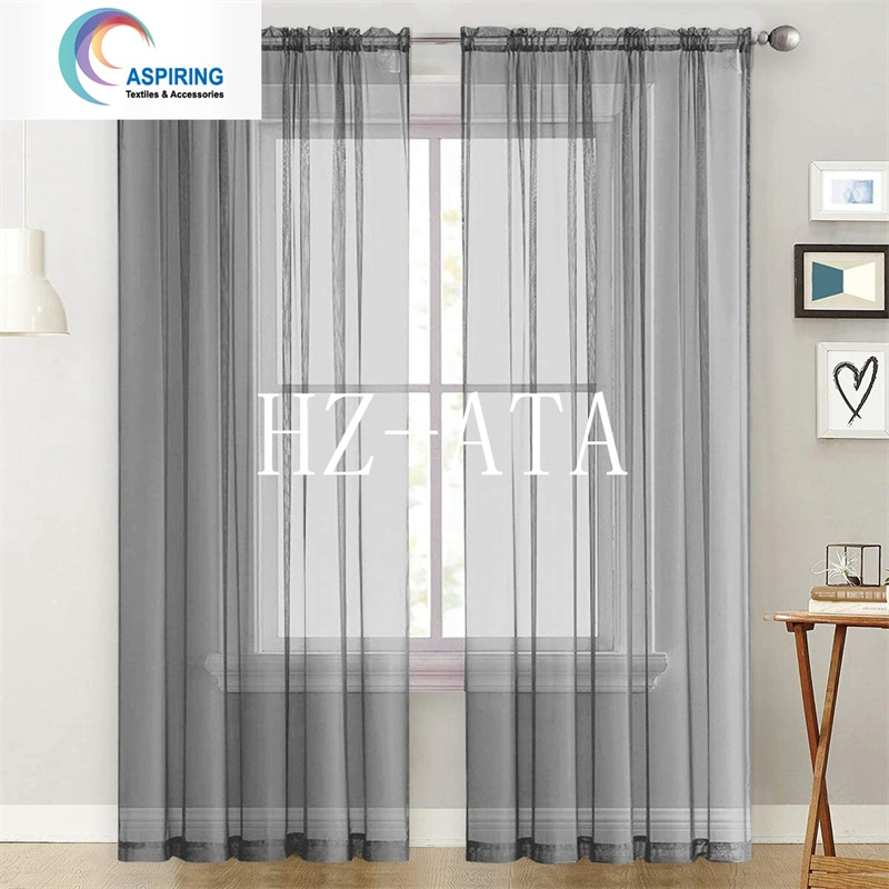 100% Polyester Plain Voile Fabric for Curtain