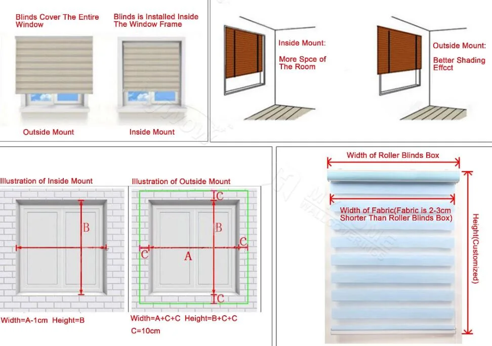 MyWow Aluminium Cheap Zebra Blinds Window Blinds Curtain