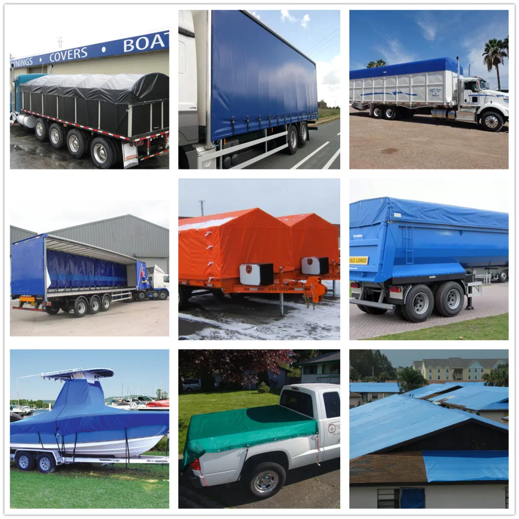 900GSM Printable 1000*1000d/30*30 Heavy Duty PVC Tarpaulin Material Truck Side Curtain